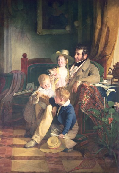 Mir hebe father daughter Friedrich von Amerling • Buy exclusive fine art prints online