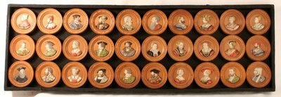 A Collection of Thirty Draughtsmen as Portrait Medallions by Friedrich (after) Hagenauer