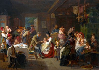 A Vaccination Against Smallpox in the Countryside by Friedrich Adolph Hornemann