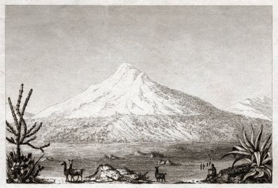 Chimborazo volcano by Friedrich Alexander Baron von (after) Humboldt