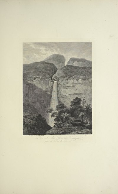 Falls of the Rio de Vinagre, Near the Volcano of Purace, Illustration from 