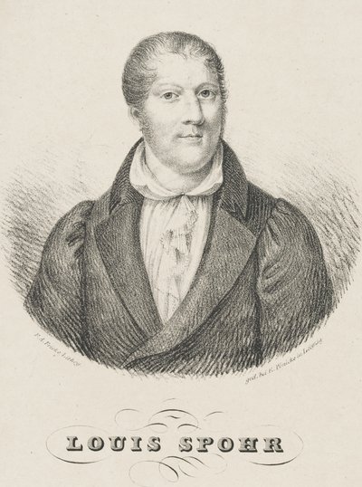 Portrait of Louis Spohr by Friedrich August Fricke