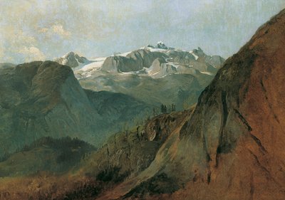 The Dachstein from Plassen near Hallstatt by Friedrich August Mathias Gauermann