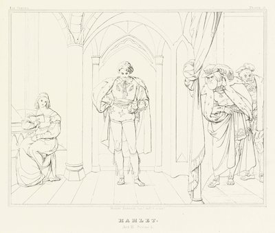 Hamlet, Act III, Scene 1 (engraving) by Friedrich August Moritz Retzsch