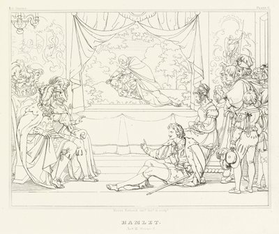 Hamlet, Act III, Scene 2 by Friedrich August Moritz Retzsch