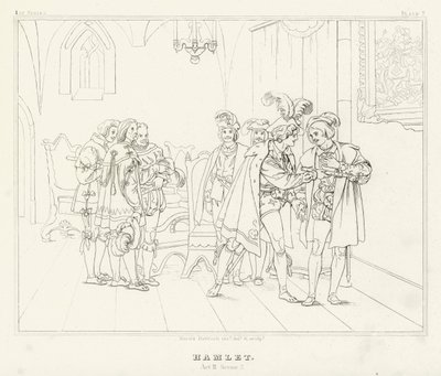 Hamlet, Act III, Scene 2 by Friedrich August Moritz Retzsch