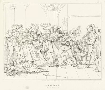 Hamlet, Act V, Scene 2 by Friedrich August Moritz Retzsch