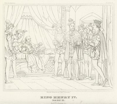 King Henry IV, Part II, Act IV, Scene 4 by Friedrich August Moritz Retzsch