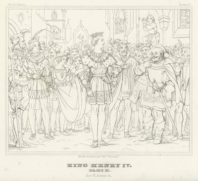 King Henry IV, Part II, Act V, Scene 5 by Friedrich August Moritz Retzsch