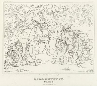 King Henry IV, Part I, Act II, Scene 2 by Friedrich August Moritz Retzsch