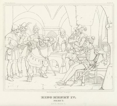 King Henry IV, Part I, Act II, Scene 4 by Friedrich August Moritz Retzsch
