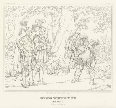 King Henry IV, Part I, Act V, Scene 4 by Friedrich August Moritz Retzsch