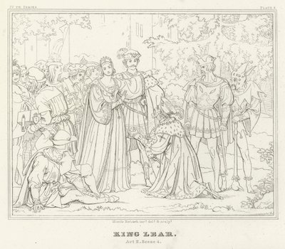 King Lear, Act II, Scene 4 by Friedrich August Moritz Retzsch