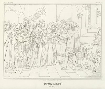 King Lear, Act I, Scene 1 by Friedrich August Moritz Retzsch