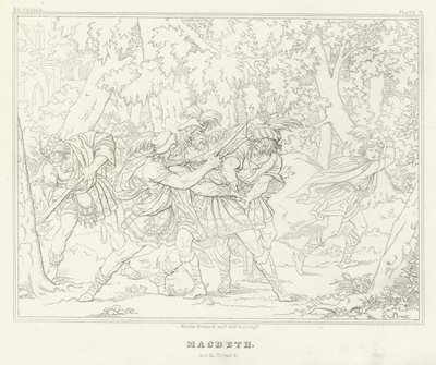 Macbeth, Act III, Scene 3 by Friedrich August Moritz Retzsch