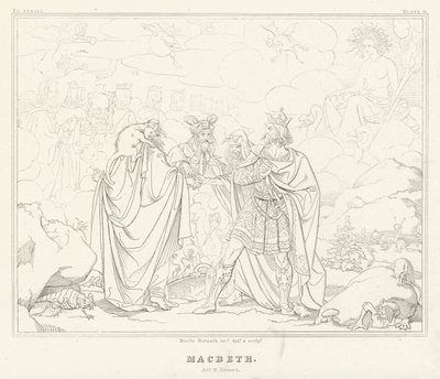 Macbeth, Act IV, Scene 1 by Friedrich August Moritz Retzsch