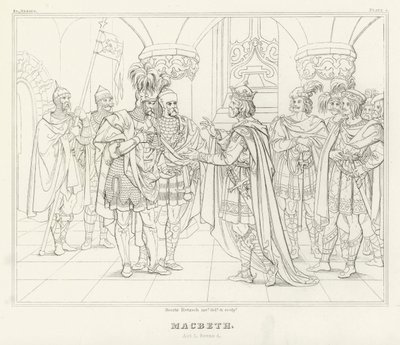 Macbeth, Act I, Scene 4 by Friedrich August Moritz Retzsch