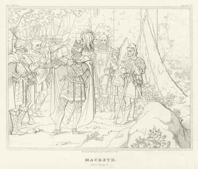 Macbeth, Act V, Scene 5 by Friedrich August Moritz Retzsch