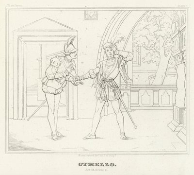 Othello, Act III, Scene 3 by Friedrich August Moritz Retzsch
