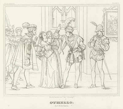 Othello, Act IV, Scene 1 (engraving) by Friedrich August Moritz Retzsch