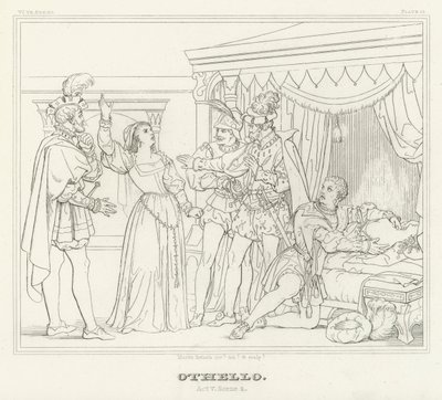 Othello, Act V, Scene 2 by Friedrich August Moritz Retzsch