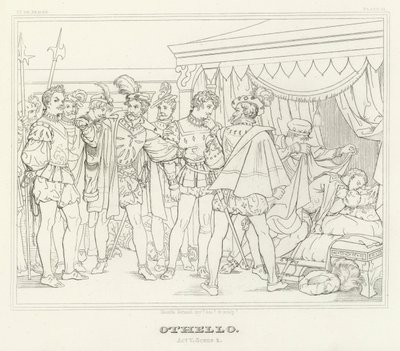 Othello, Act V, Scene 2 by Friedrich August Moritz Retzsch