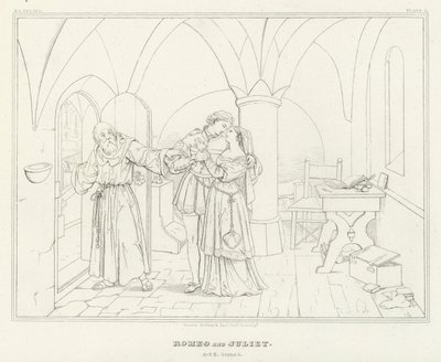 Romeo and Juliet, Act II, Scene 6 by Friedrich August Moritz Retzsch