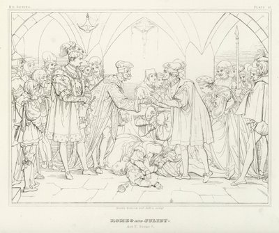 Romeo and Juliet, Act V, Scene 3 by Friedrich August Moritz Retzsch
