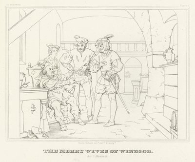 The Merry Wives of Windsor, Act I, Scene 3 by Friedrich August Moritz Retzsch