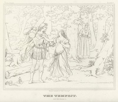 The Tempest, Act III, Scene 1 by Friedrich August Moritz Retzsch