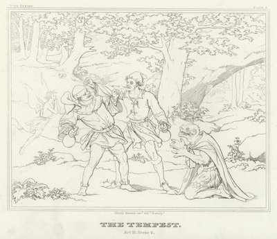 The Tempest, Act III, Scene 2 by Friedrich August Moritz Retzsch