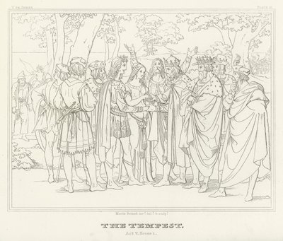 The Tempest, Act V, Scene 1 by Friedrich August Moritz Retzsch