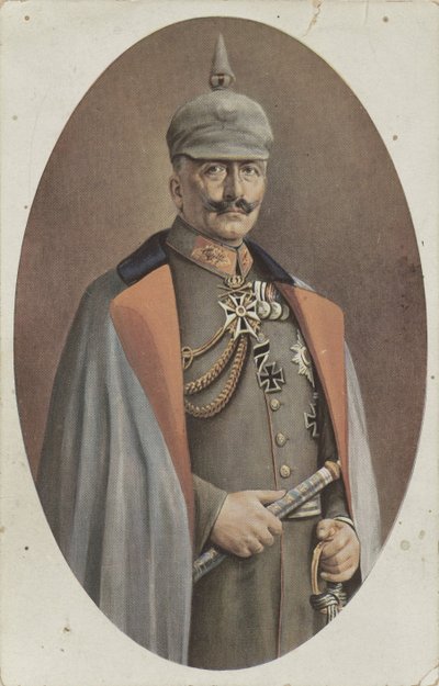 Reproduction of a Painted Portrait of Wilhelm II by R. Grabendorff by Friedrich Bruckmann