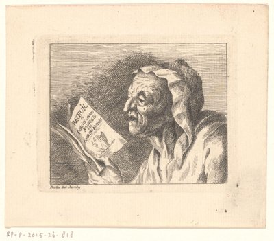 Bust of an Old Woman with a Songbook in Her Hands by Friedrich Christian Gottlieb Geyser (possibly)