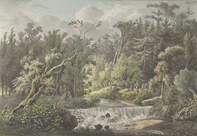 Landscape with Waterfall by Friedrich Christian Klass