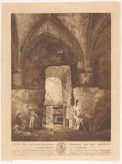 View from the Underground Vault of Vredenburg Castle in Utrecht by Friedrich Christoph Dietrich