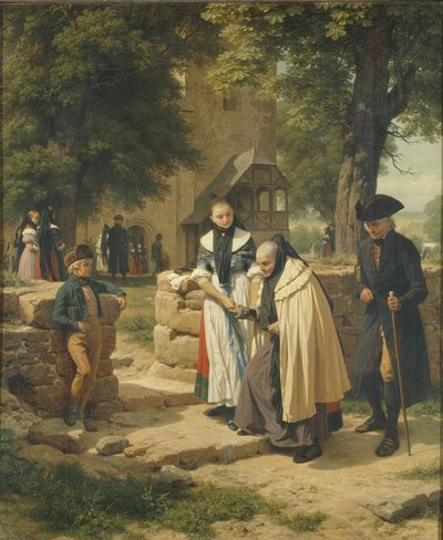 Brunswick Peasants Going to a Church by Friedrich Eduard Meyerheim