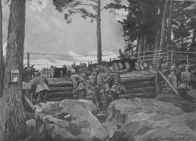 World War 1: German soldiers fighting in the Vosges by Friedrich Fennel