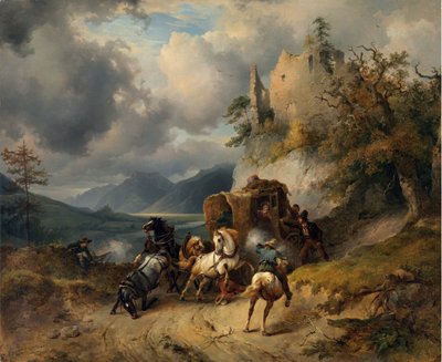 The Robbery by Friedrich Gauermann
