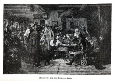 Recruiting for the Silesian Army by Friedrich Hiddemann