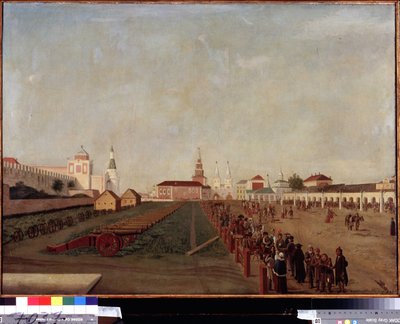 The Red Square in Moscow by Friedrich Hilferding