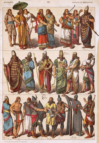 Costumes of Assyrians and Babylonians by Friedrich Hottenroth
