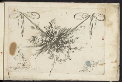 Festoon of Flowers, Grapes, and Ears of Corn Unterschidliche neue Feston von Blumen und Früchten (series title) by Friedrich Jacob Morisson