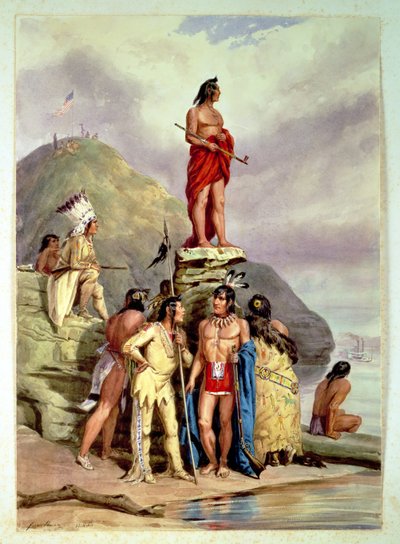 Group of Indians on a River Bank, 1854 by Friedrich Kurz