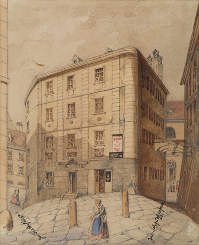 The Way to Fischerstiege or to Salzgries Barracks in Vienna by Friedrich Leibold