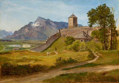 The Military Guardhouse and the Josefsturm on the Salzburg Mönchsberg by Friedrich Loos