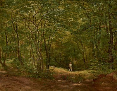 Walkers in a Forest Landscape by Friedrich Loos