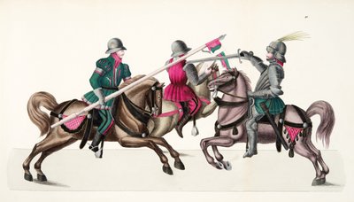 Three Knights at a Tournament, Plate from 