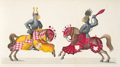 Two Knights at a Tournament, Plate from 