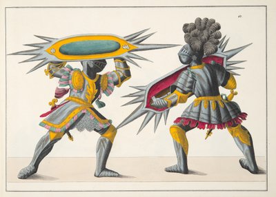 Two knights fighting (plate from 